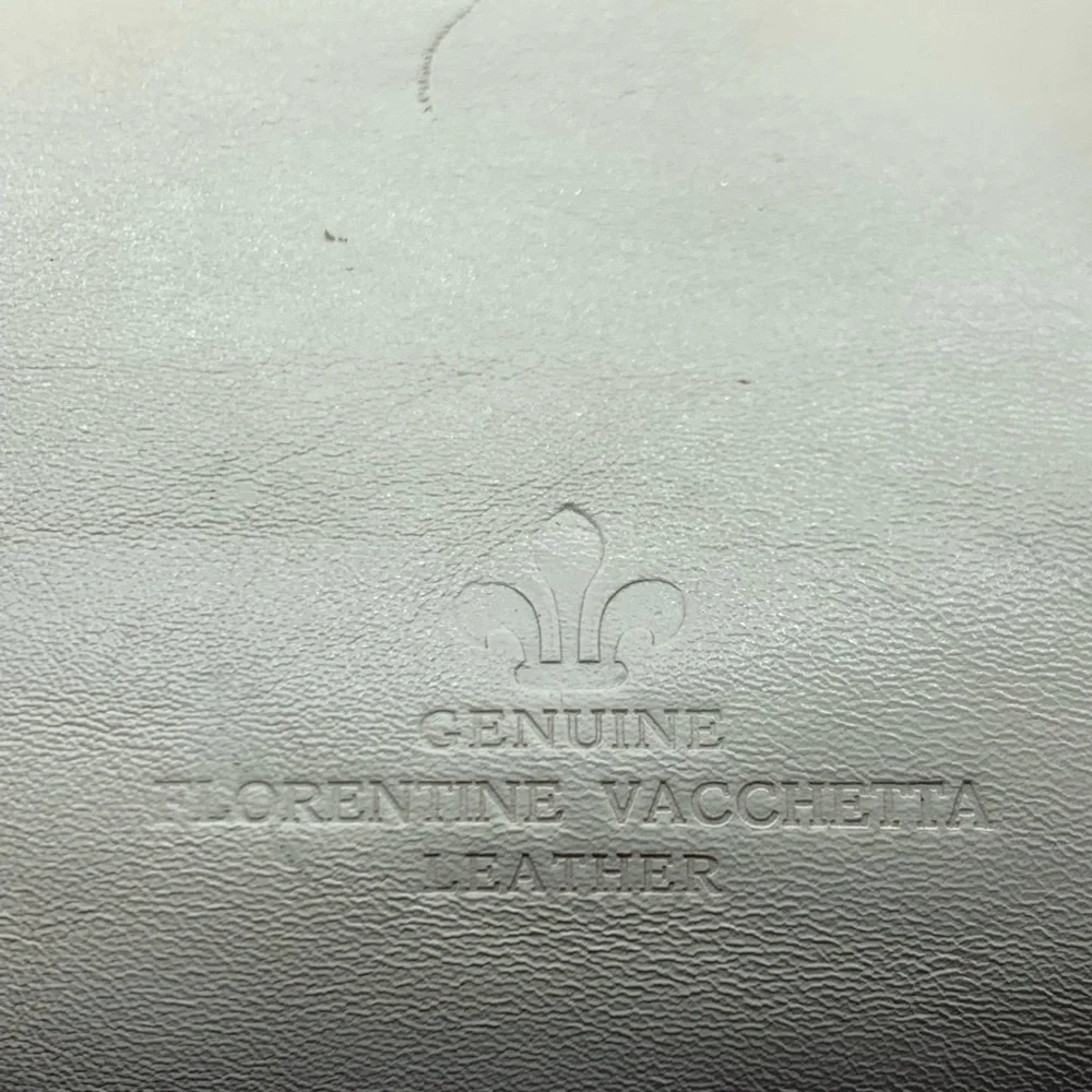 DOONEY And BOURKE genuine florentine vacchetta white leather satchel bag - Picture 8 of 16